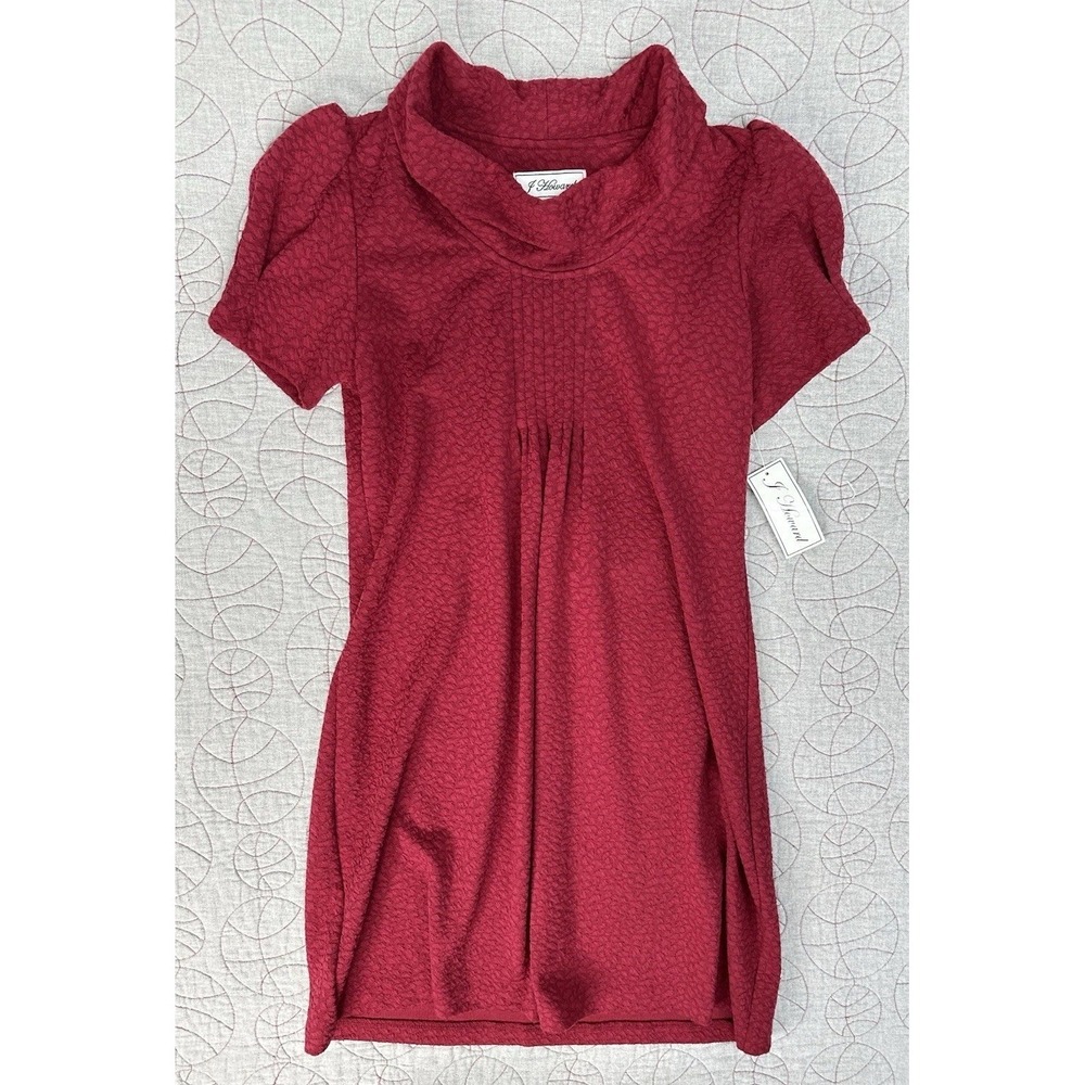 J. Howard Shift Dress Burgundy Red Cowl Neck / Women's 8